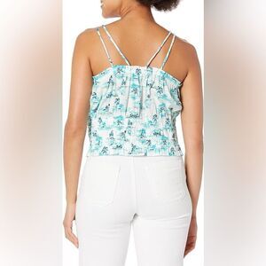 Tommy Hilfiger Women's Beach Print Smocked Tank Top Shirt Blue (Size XL)